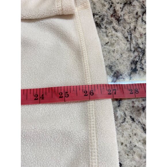 L.L. Bean Large White Pullover Top 1/4 Zip Fleece Cozy Gorpcore Outdoor - Picture 13 of 13